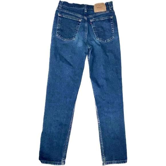 Women’s Levis 512 Slim Fit Tapered Leg High Waisted Blue Denim Jeans Size 10 M - Picture 4 of 10